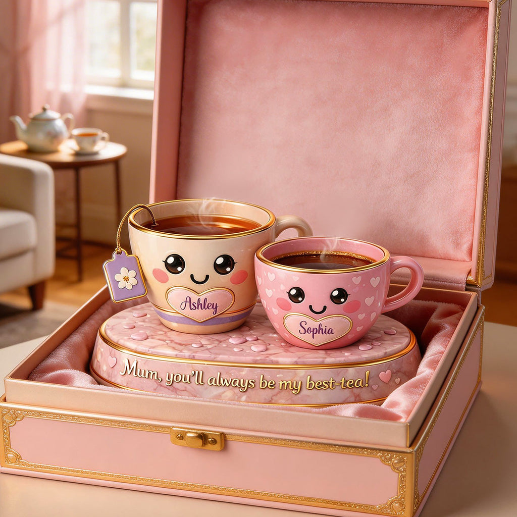 Mom And Daughter Best-Tea Acrylic Plaque - Personalized Gifts For Mom 05TOMG200326