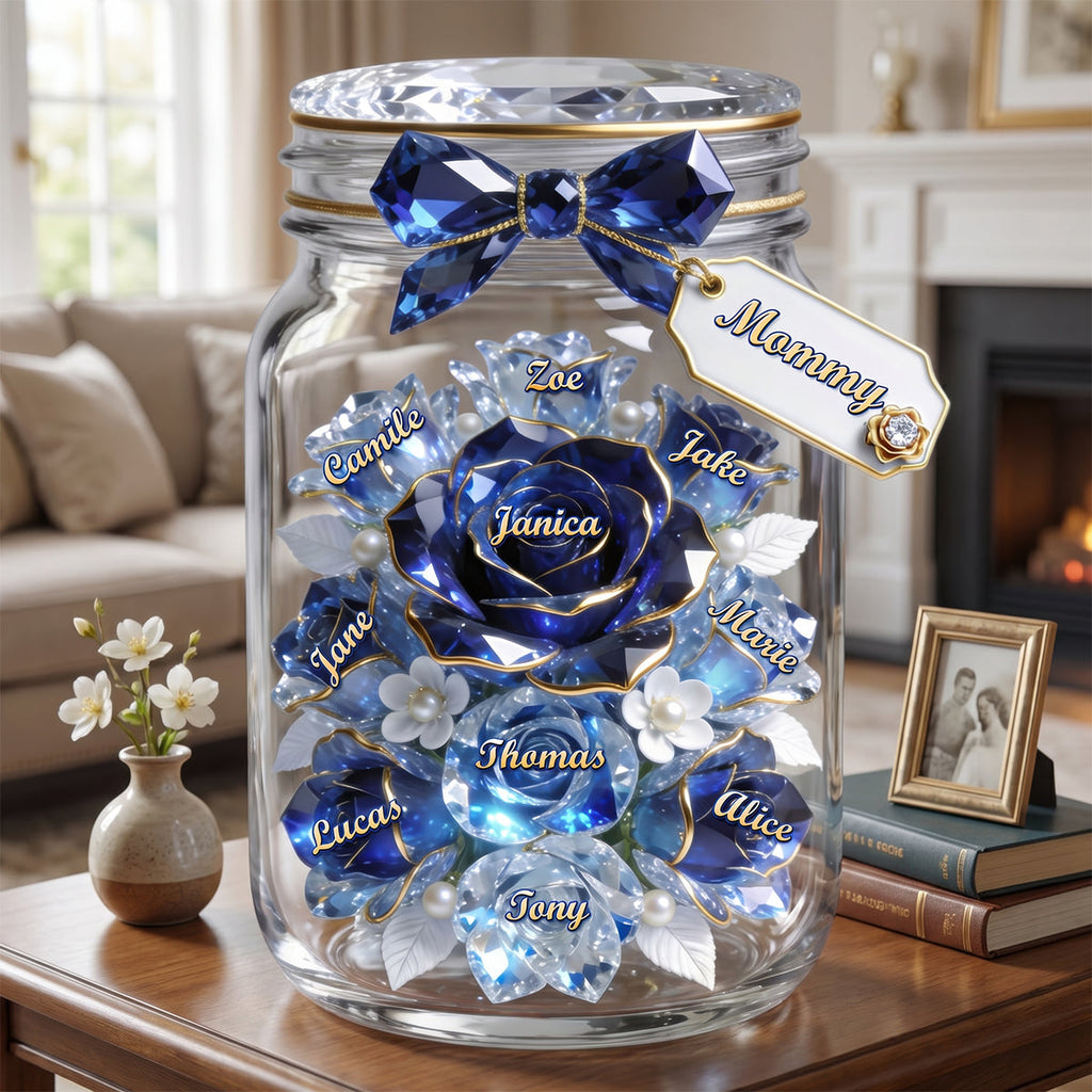 Mom Jar Of Flowers Acrylic Plaque - Personalized Gifts For Mother 01pgdh110426