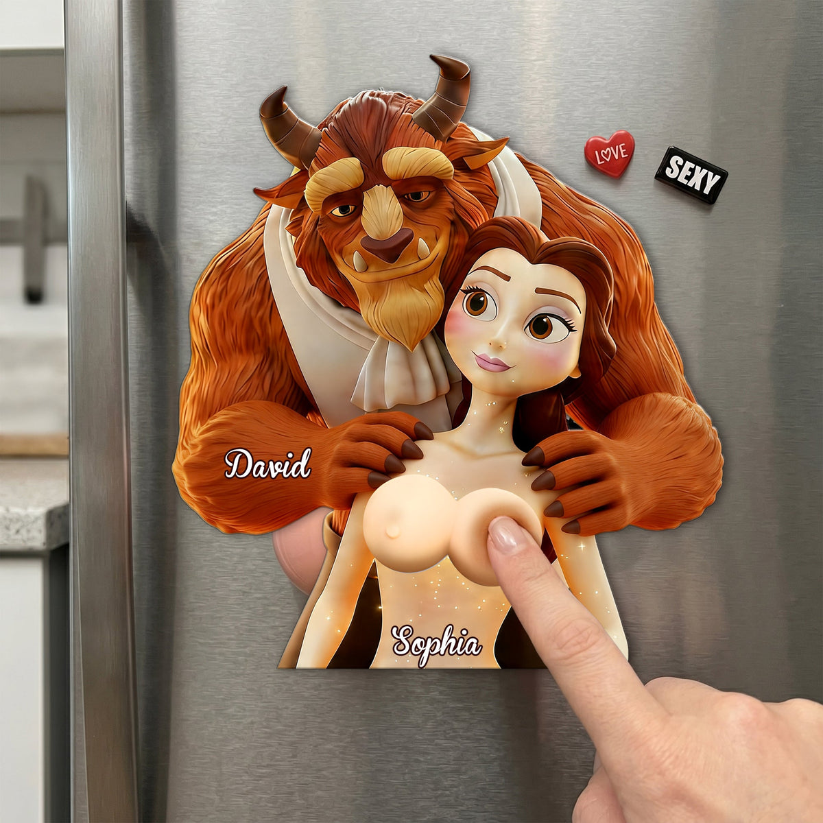 Cheeky Couples Anti-collision Acrylic Fridge Magnet - Personalized Gifts For Couples 02ohlu190626