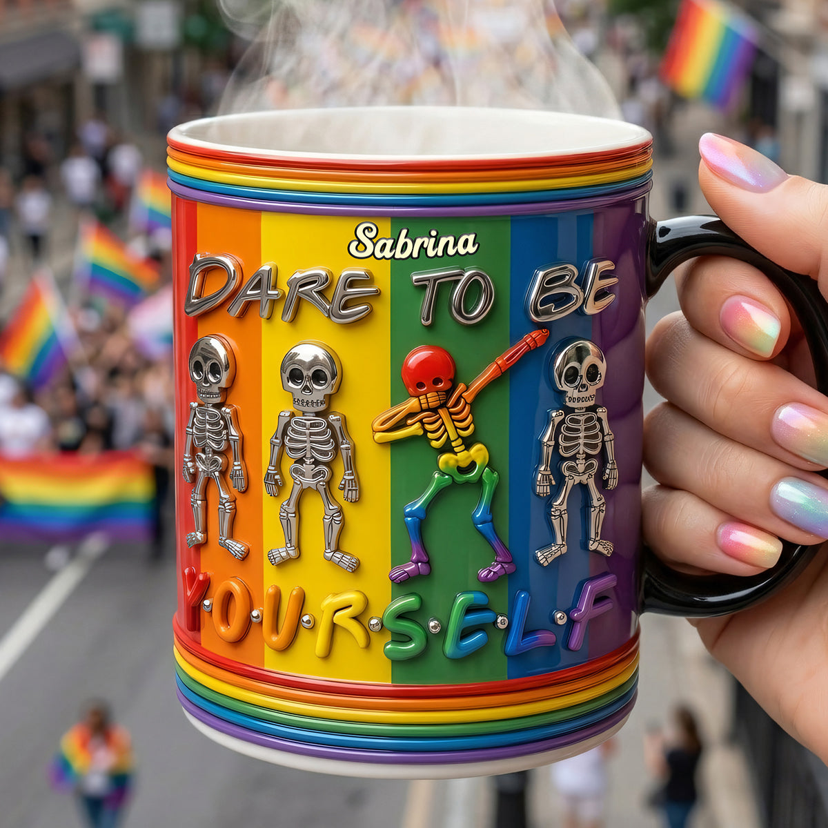 Proud To Be Yourself Magic Coffee Mug - Personalized Gifts For LGBT+ Pride 02PATA210526