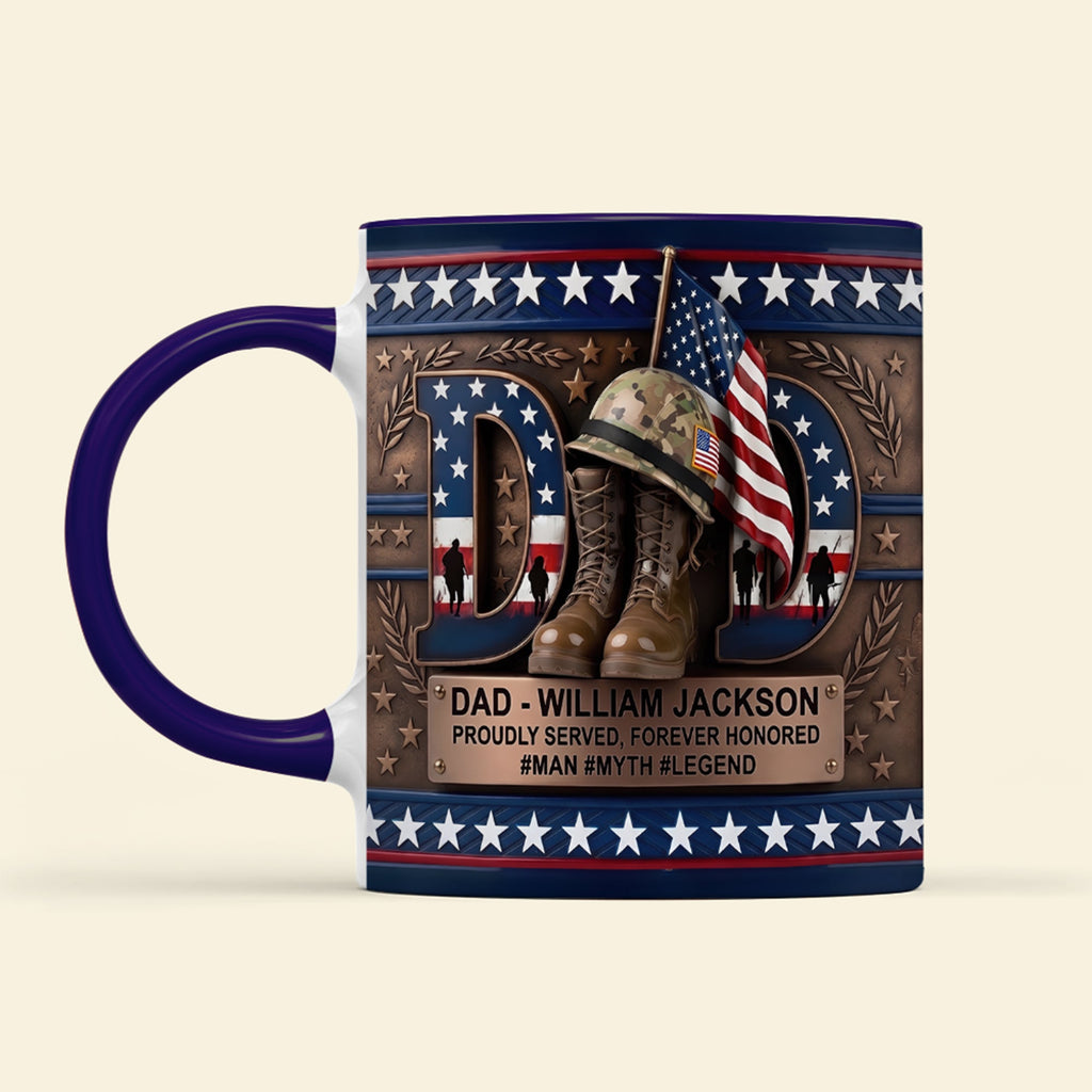 Proud Veteran Dad Coffee Accent Mug - Personalized Gifts For Dad 04TYQN280426