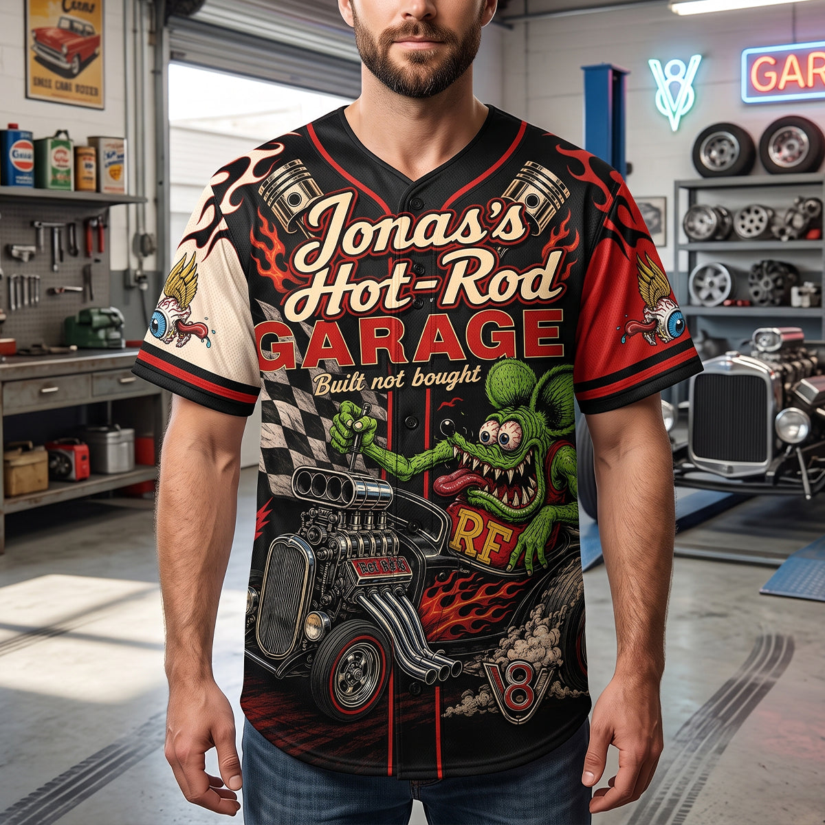 Distinct Hot Rod Baseball Jersey Shirt, Personalized Gifts For Hot Rod Lovers 01qhtn040726