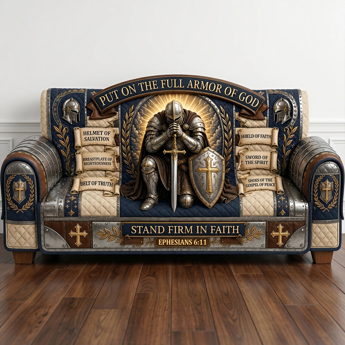 Armor Of God Quilted Sofa Cover - Personalized Gifts For Christian 02tytn220626