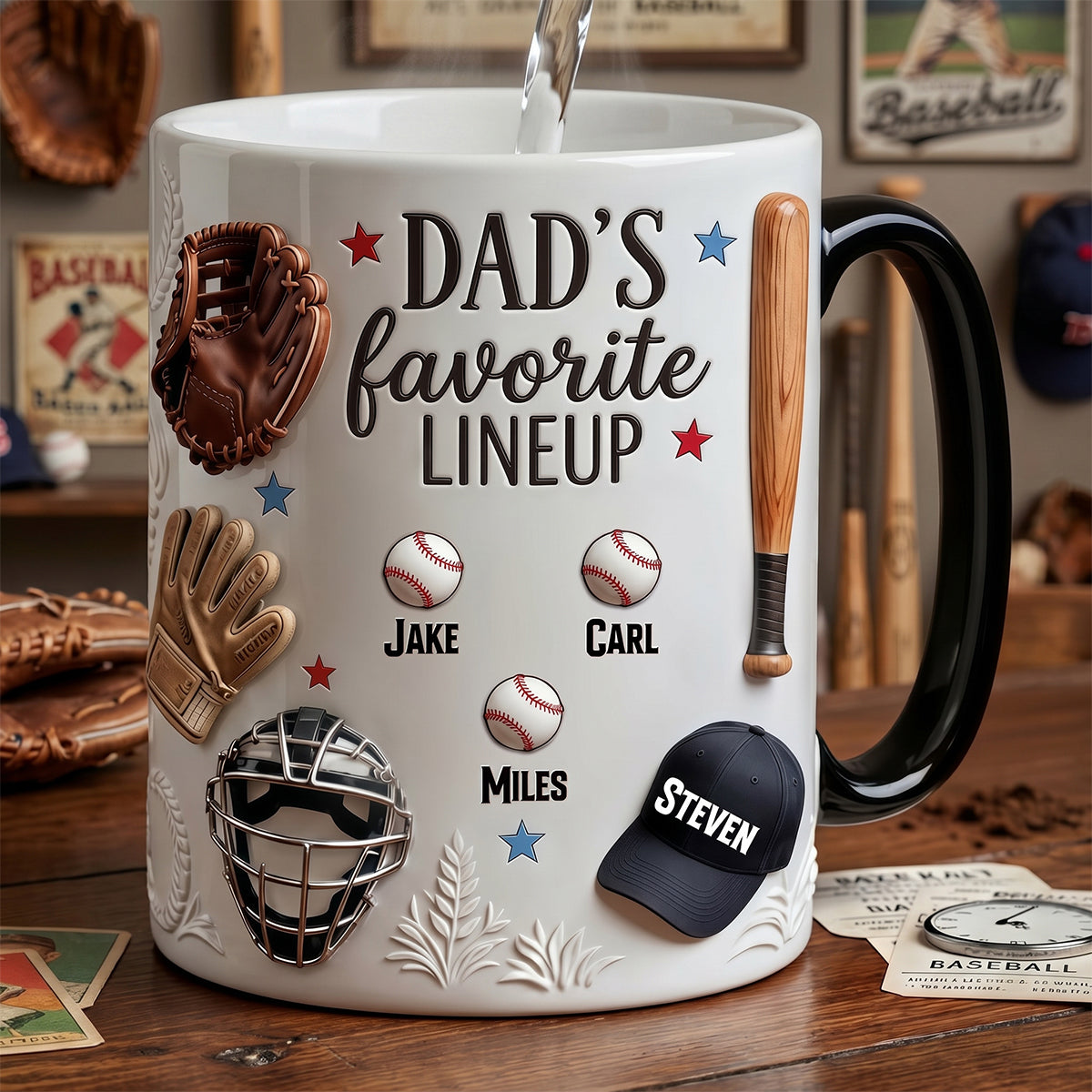 Baseball Dad Magic Coffee Mug - Personalized Gifts For Dad 03tydh240426