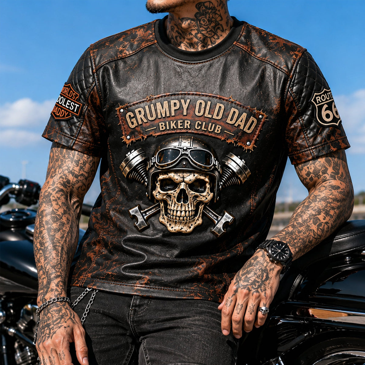 Grumpy Old Dad Motorcycle Personalized Father's Day Gift for Riders 01NALU010626