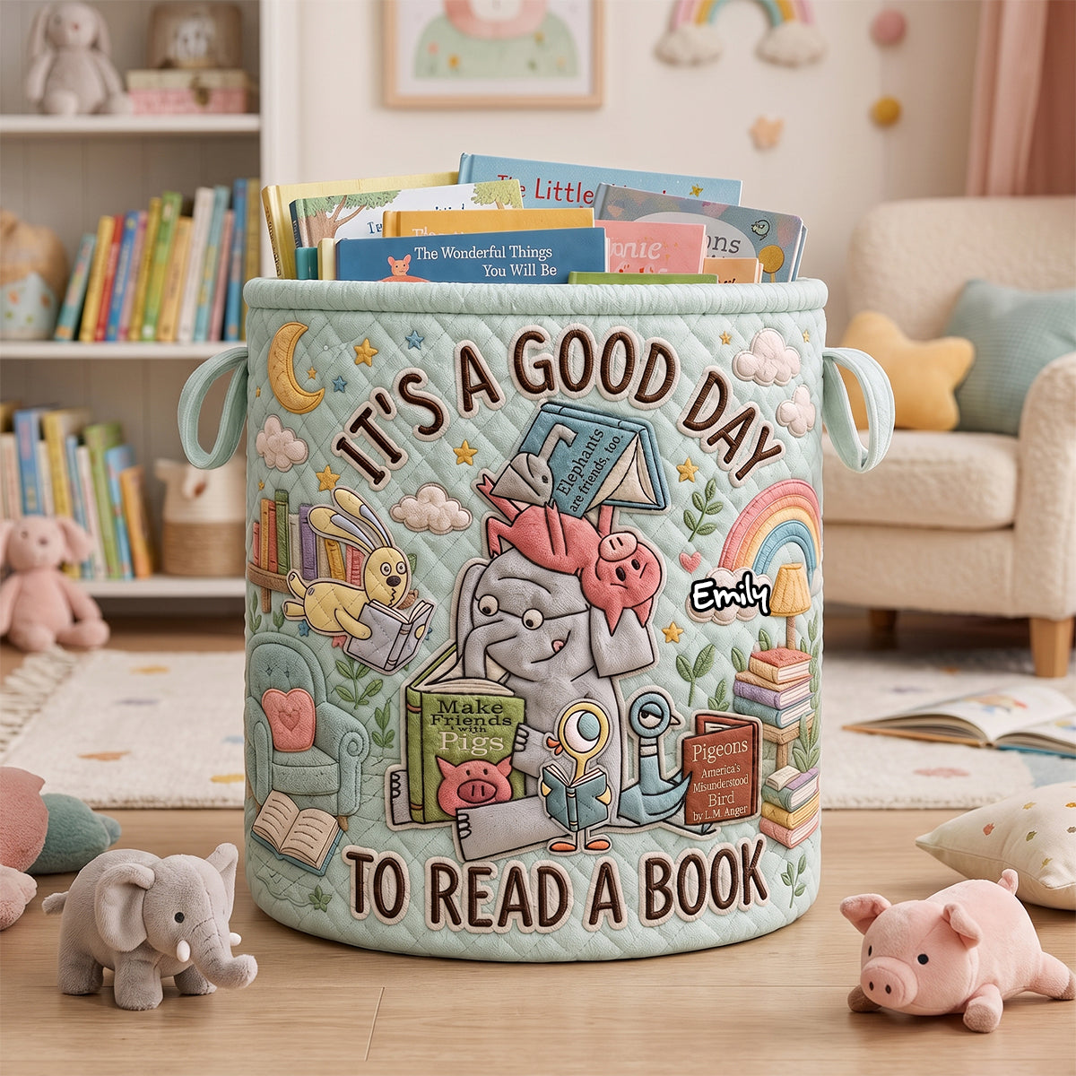Cozy Reader Laundry Basket - Personalized Gifts 02nadh170726