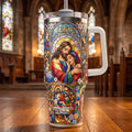 Jesus And The Saints 40oz Tumbler With Handle - Personalized Gifts For Christians 01padh010726
