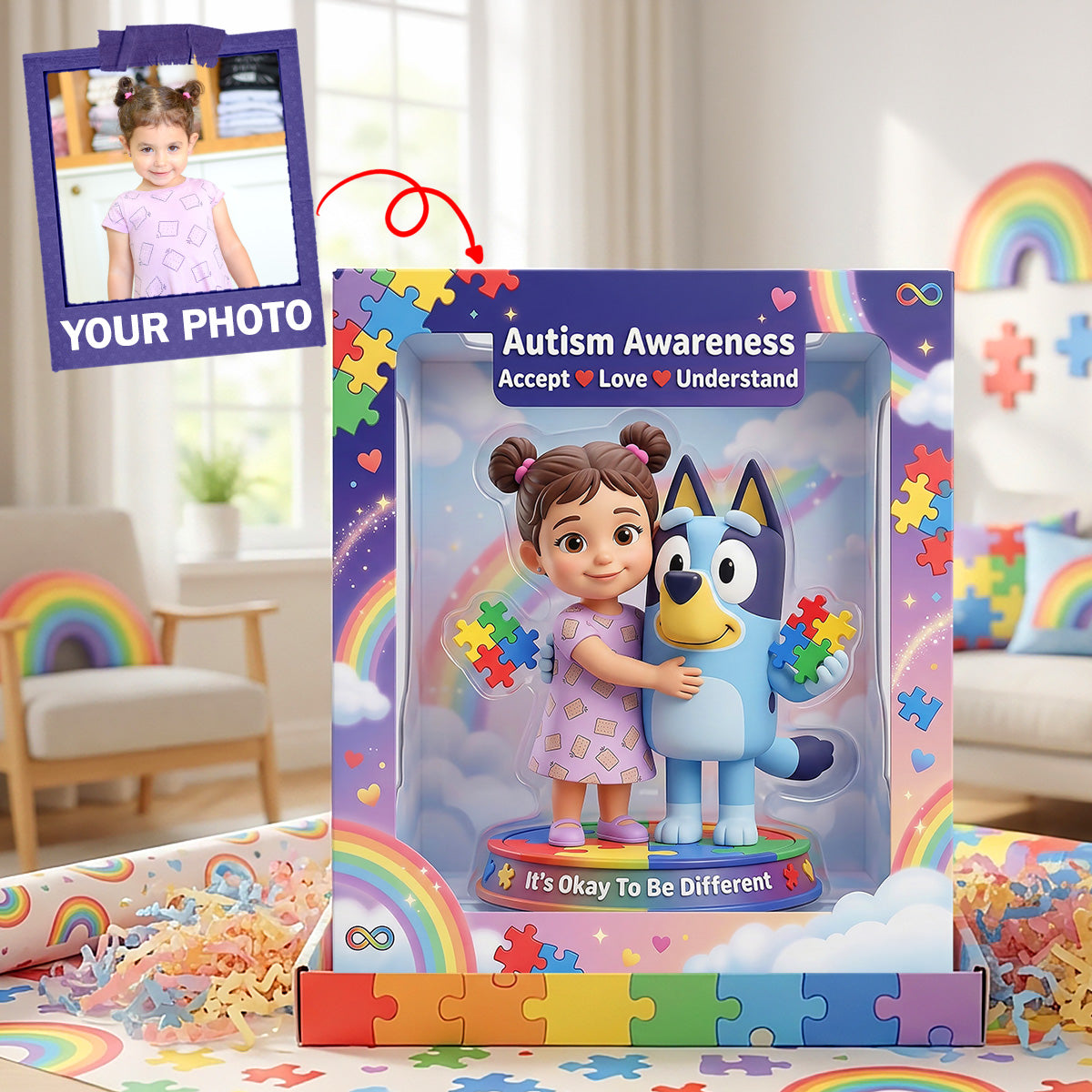 Love Understand Acrylic Plaque - Custom Photo Gifts For Autism 02NAMG100326
