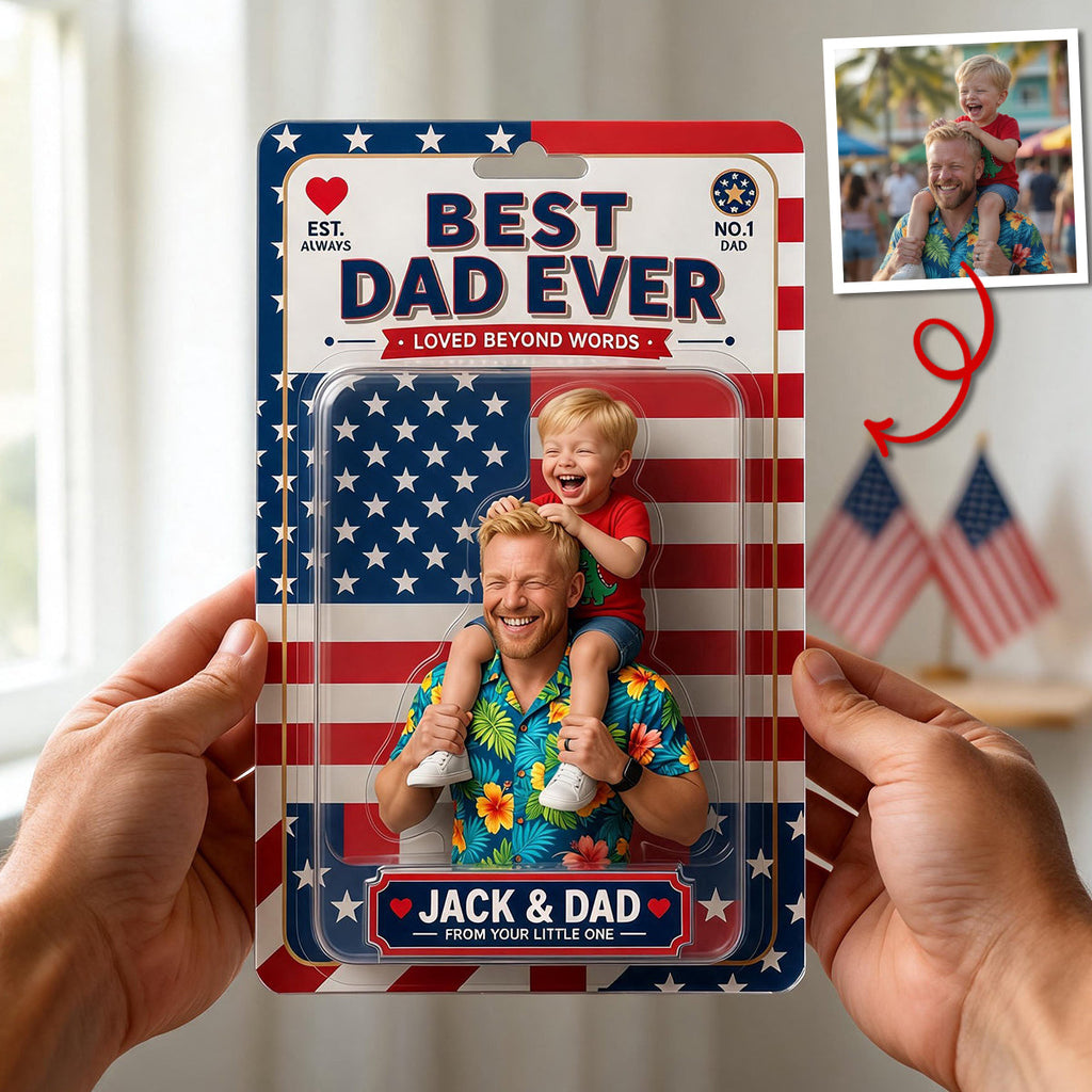 Custom Photo Best Dad Ever Acrylic Plaque - Personalized Gifts For Dad 01tytn040526