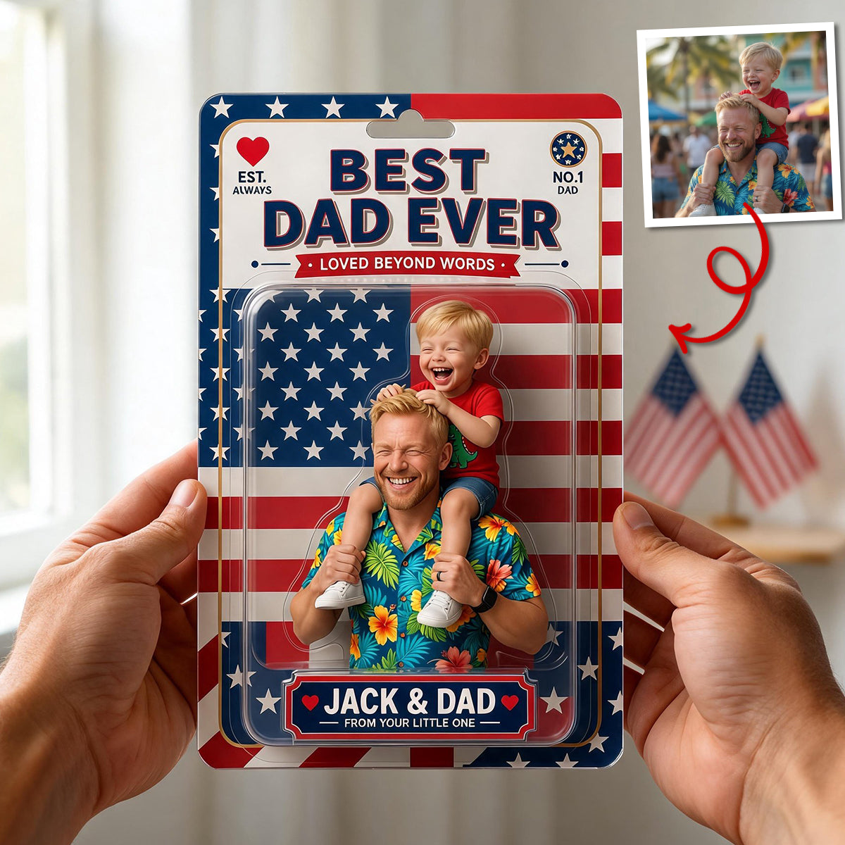 Custom Photo Best Dad Ever Acrylic Plaque - Personalized Gifts For Dad 01tytn040526