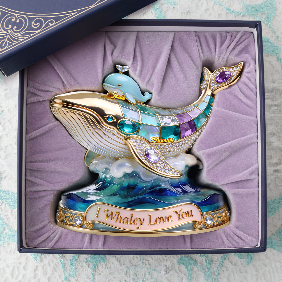 Whale Mom Acrylic Plaque - Personalized Gifts For Mother's Day 01pgta050326
