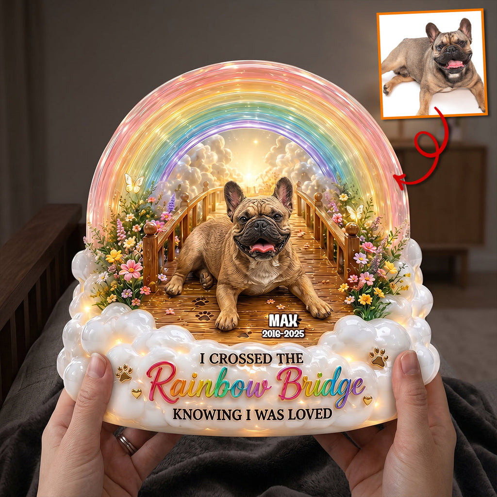 Memorial Heaven Dog Acrylic Lightbox - Custom Photo Gifts For Dog Lovers 03natn050626