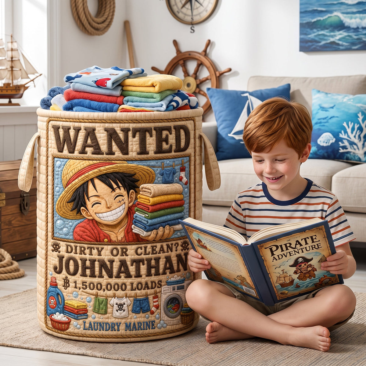 Wanted Adventure Laundry Basket - Personalized Gifts 03paqn110726
