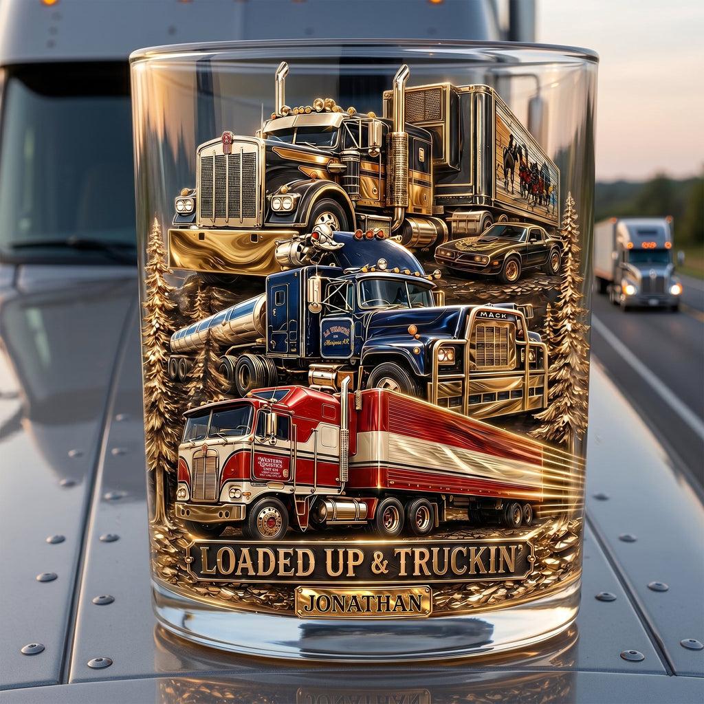 Legendary Truck Drinking Glass - Personalized Gifts For Truckers 03qhlu220626