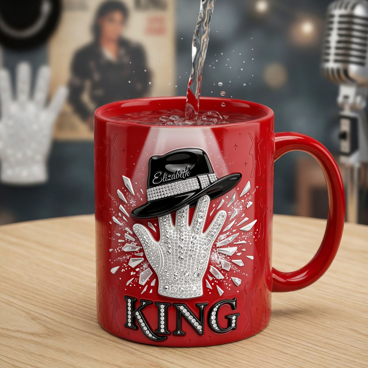 King Style Glitter Glove Mug - Personalized Gifts For Music Lovers 01NADH040526