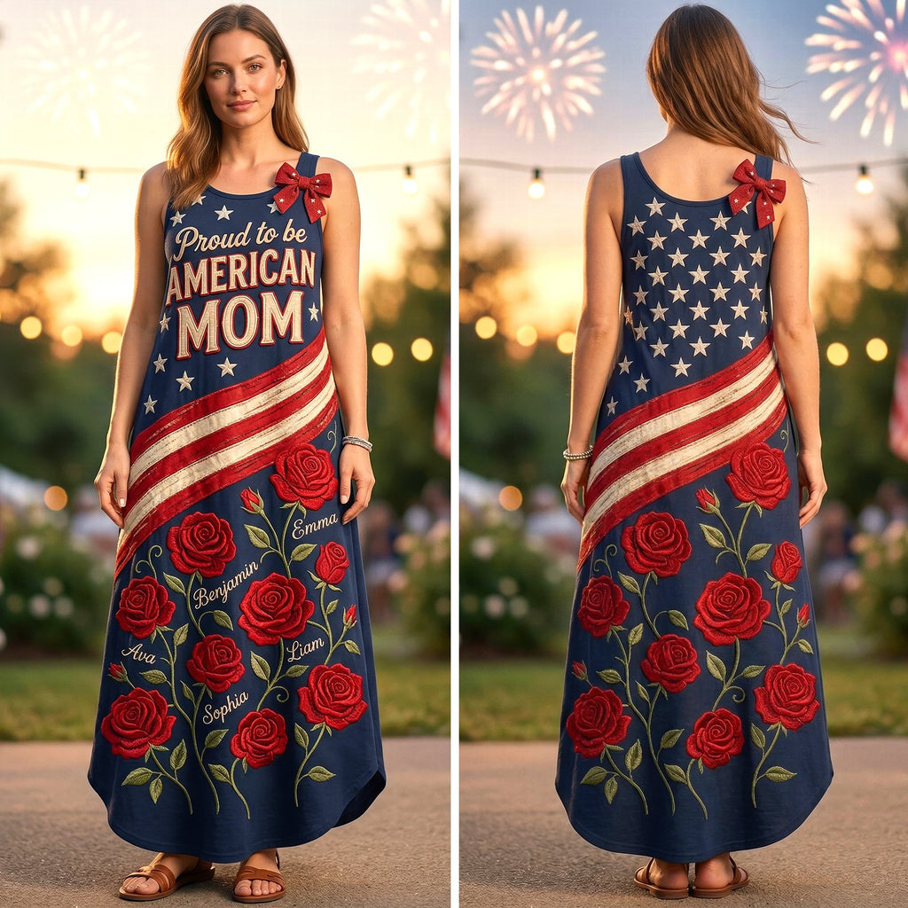 Proud Mom Maxi Dress - Personalized Gifts For Mom 02PAQN060426