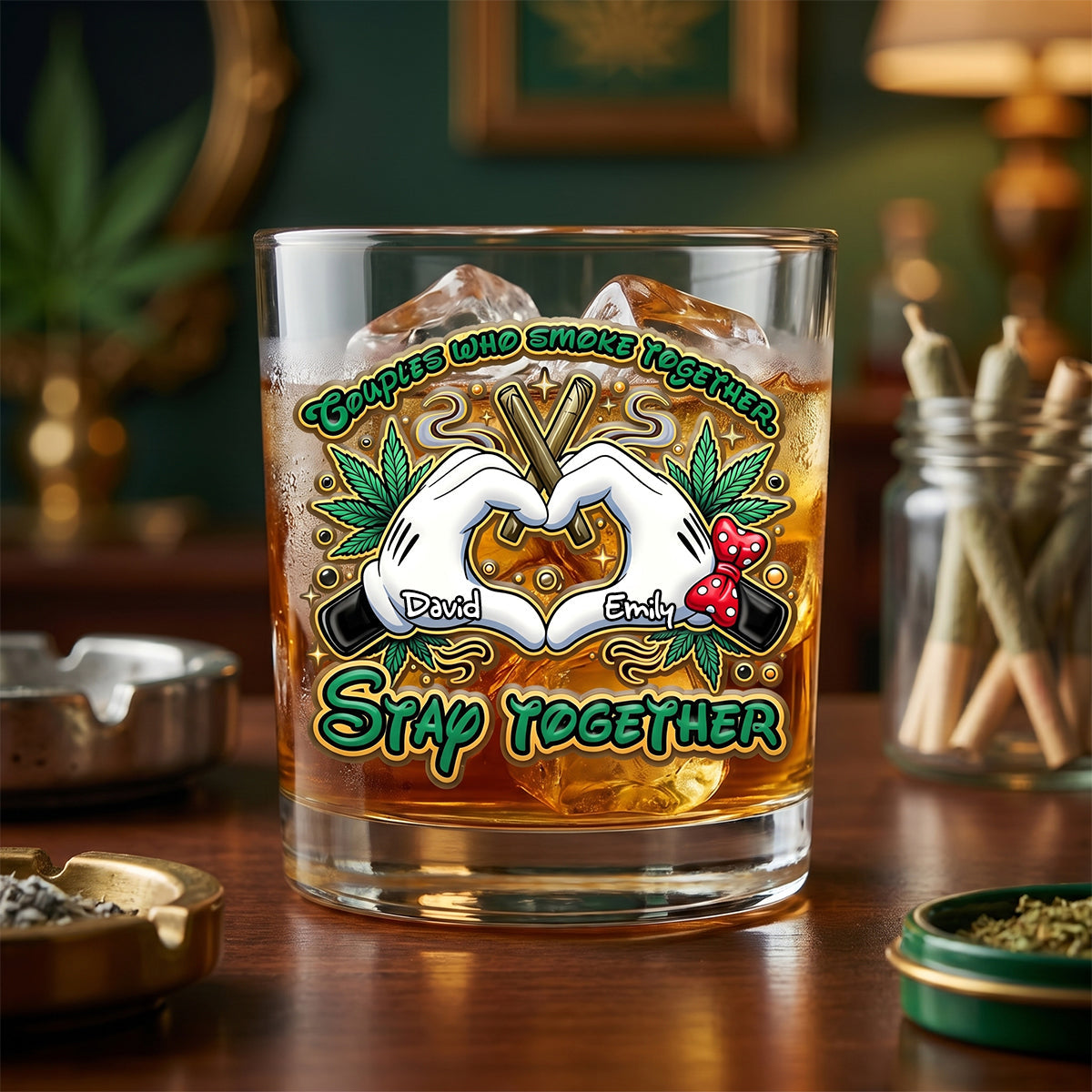 Couples Who Smoke Together Stay Together Drinking Glass - Personalized Gifts For Couples 02todh240626