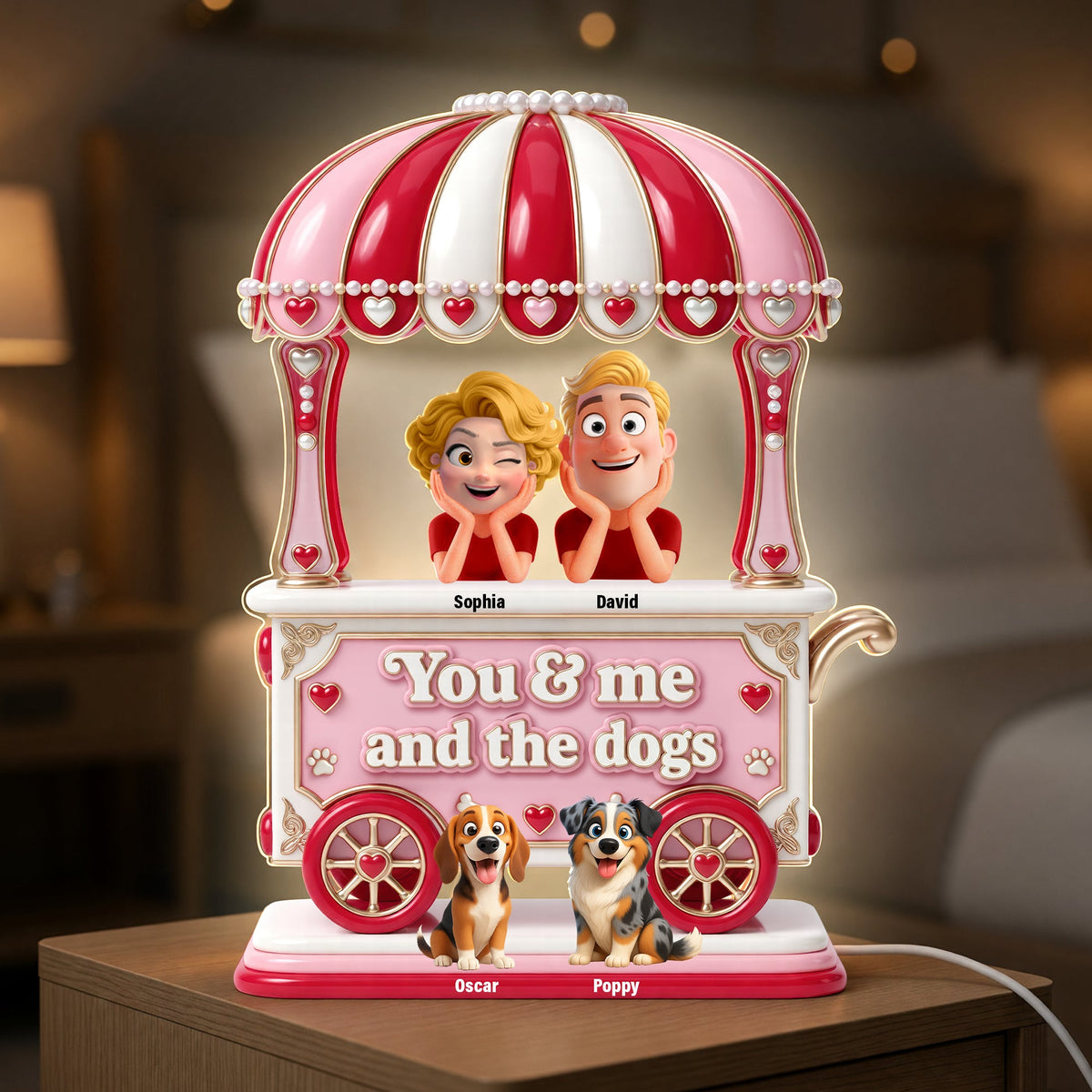 You & Me And The Dogs Light Box Personalized Gifts For Couple 01TOQN230626