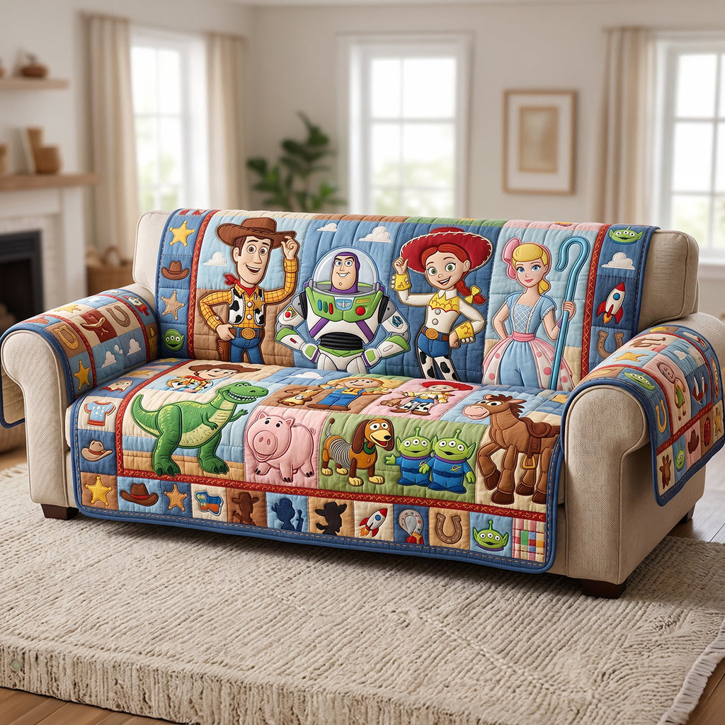 Fun Friends Quilted Sofa Cover Personalized Gifts For Friends 02HUTN230626