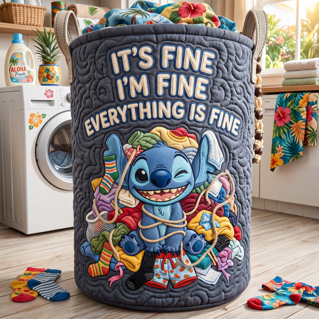 Messy Fun Quilted Laudry Basket, Personalized Gifts 03qhlu100726