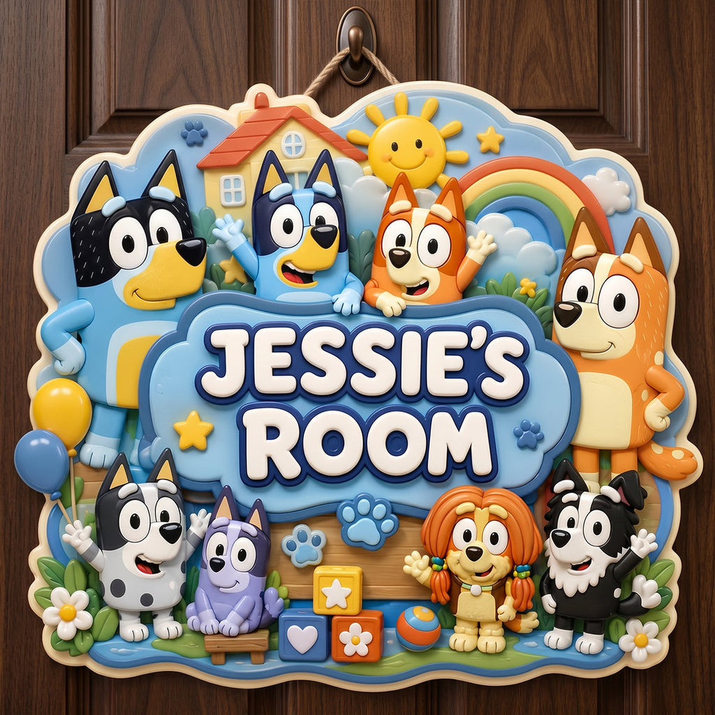 Cartoon Puppy Kids Acrylic Sign - Personalized Gifts 03NADT080726