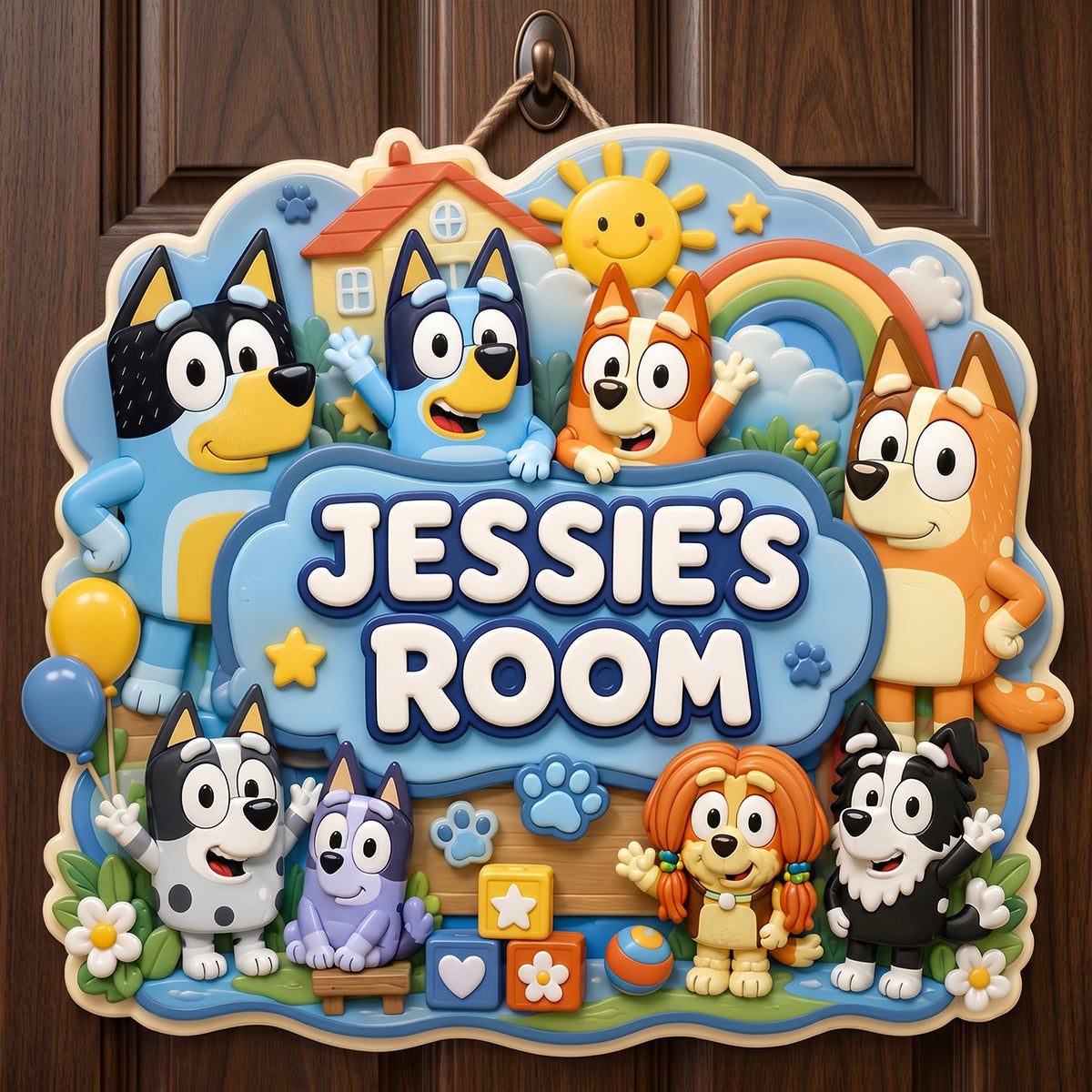 Cartoon Puppy Kids Acrylic Sign - Personalized Gifts 03NADT080726
