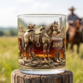 Horse Cowboy Round Glass - Personalized Gifts For Horse Lovers 04TYTN290626