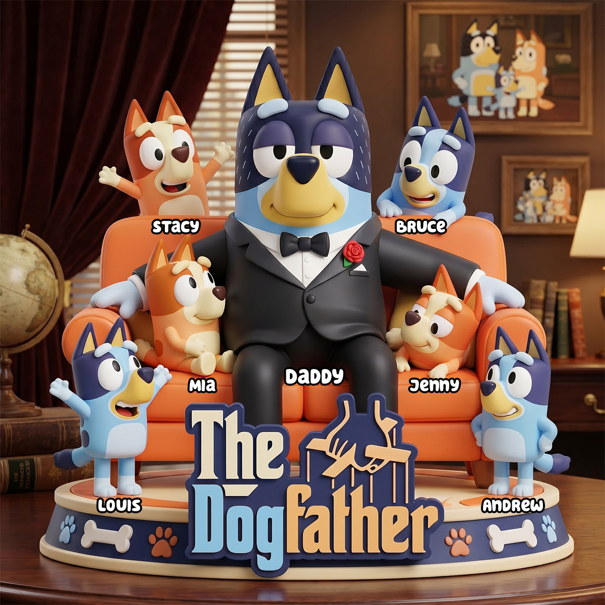 Puppy Boss Acrylic Plaque - Personalized Gifts For Dad 01hudh180526