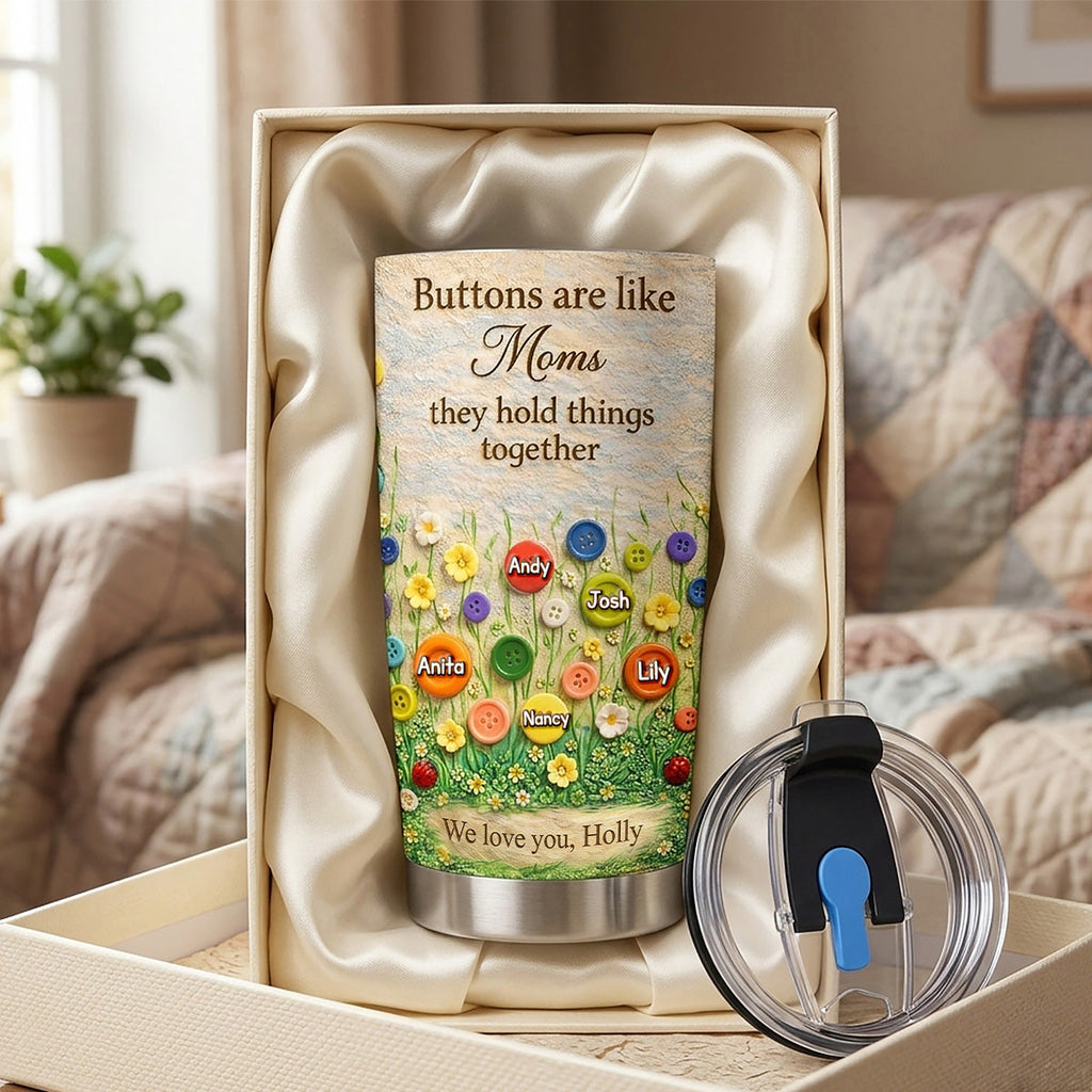 Buttons Are Like Mom Tumbler - Personalized Gifts For Mother's Day 06tymg020326