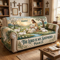The Lord Is My Shepherd Quilted Sofa Cover - Personalized Gifts For Christians 01tylu230626