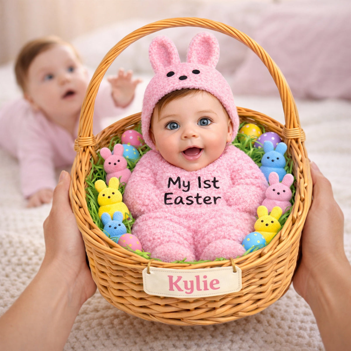 Baby First Easter Acrylic Plaque Custom Photo Gifts For Parents 01HULU110326