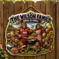 Bigfoot Family Grilling Metal Sign - Personalized Gifts For Family 02nadh260626
