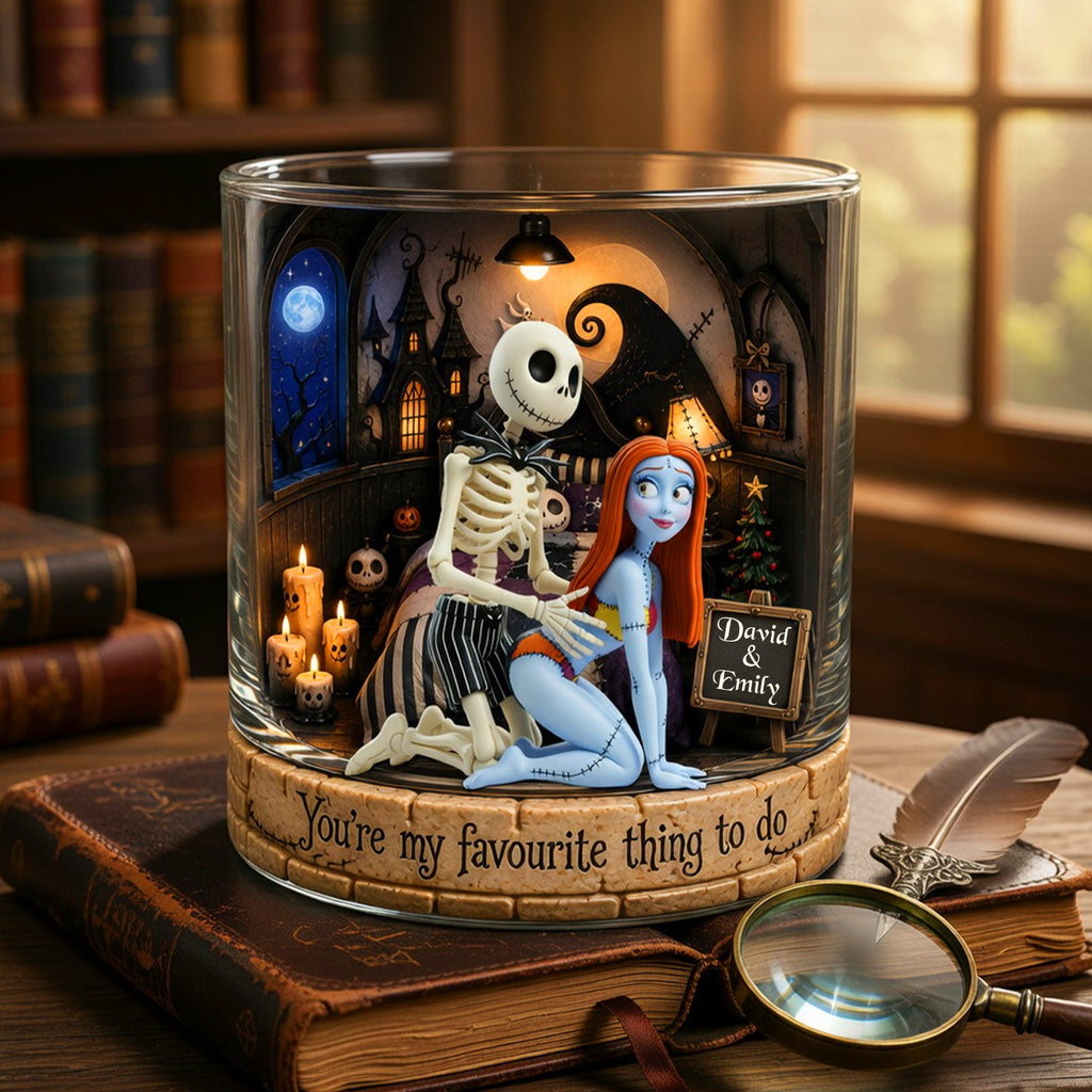Funny Couple Round Glass - Personalized Gifts For Couple 01TOQN300626