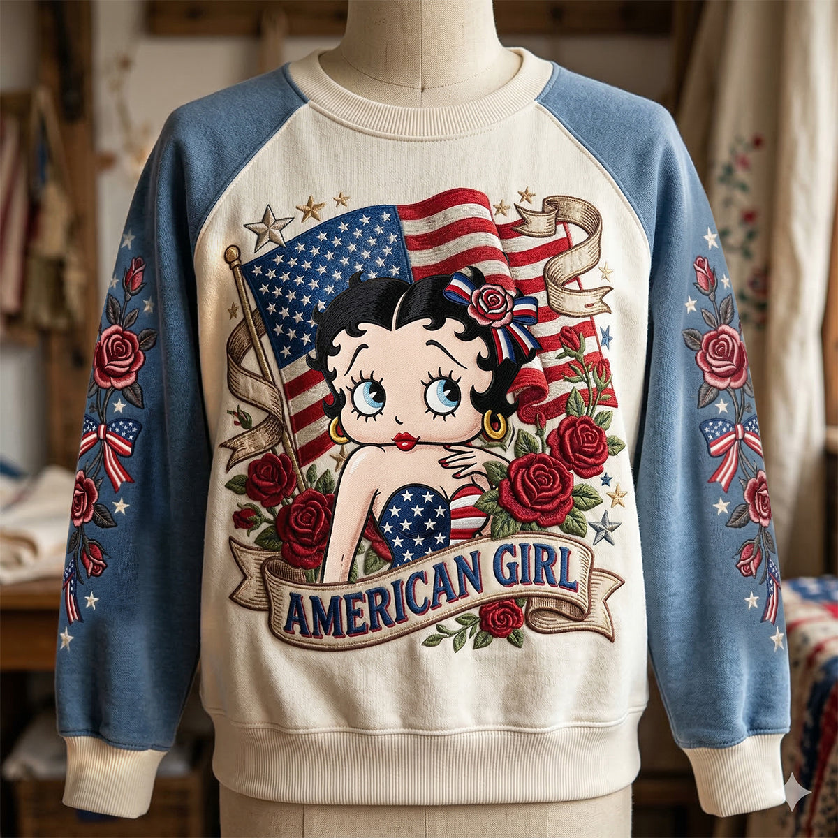 American Girl Sweatshirt - Personalized Gifts For Her 01patn130326
