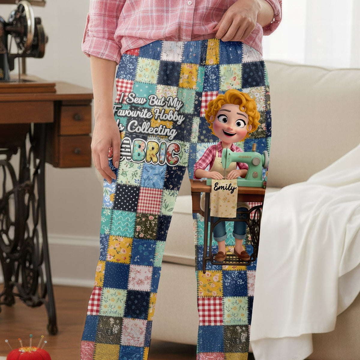 Sewing Girl Pajama Pants - Personalized Gifts For Sewing Lovers 021naqn051225