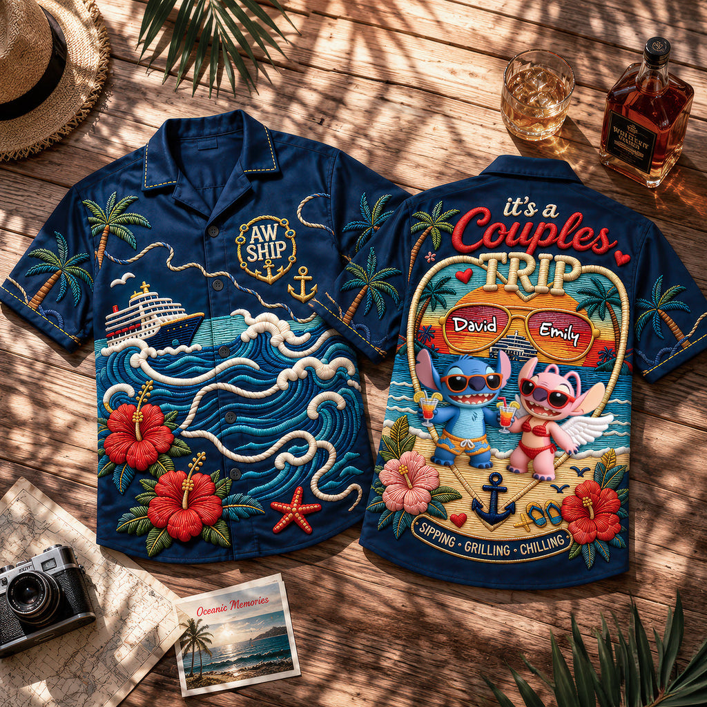 Couple Trip Hawaiian Shirt - Personalized Gifts For Couple 01padh220626