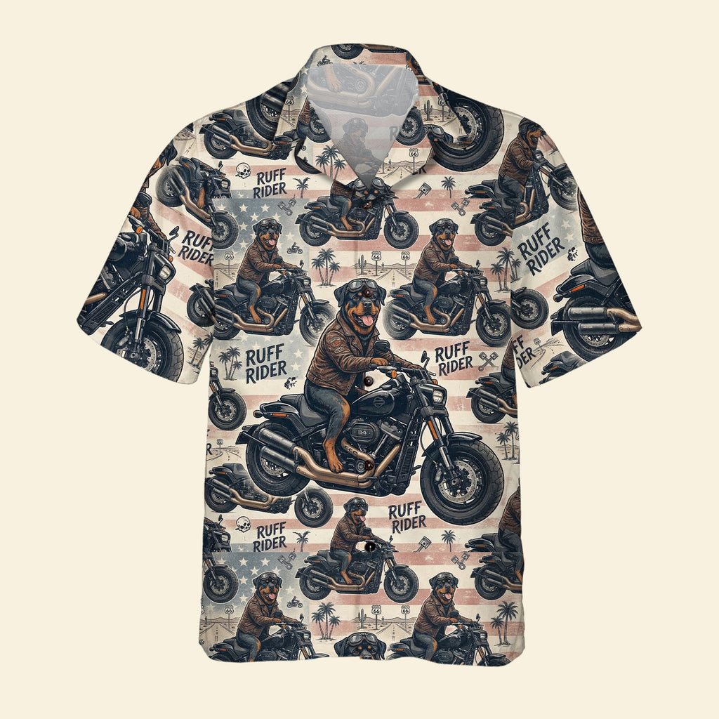 Biker Dog Hawaiian Shirt - Custom Photo Gifts 02QHQN200326