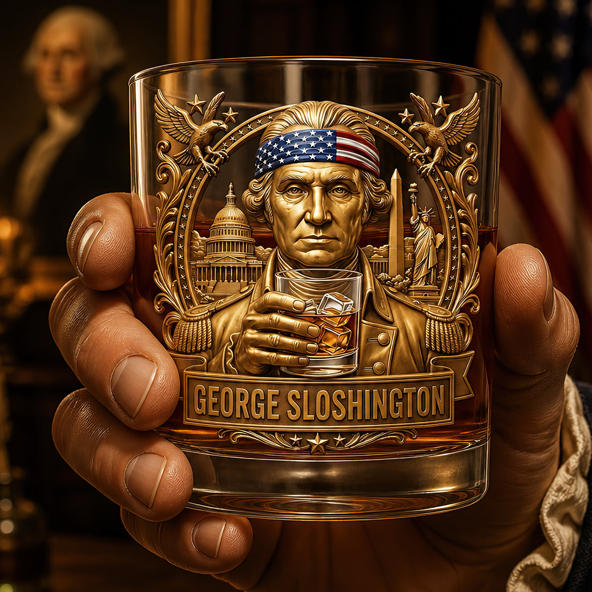 Bold & Memorable Round Glass - Personalized Anniversary Gifts 02HUDT120626