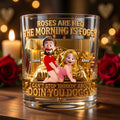 Cheeky Couple Round Glass - Personalized Gifts For Couple 03NAQN020626