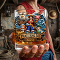 Adventure Captain Dad Round Glass - Personalized Gifts For Dad 04TYTA280526