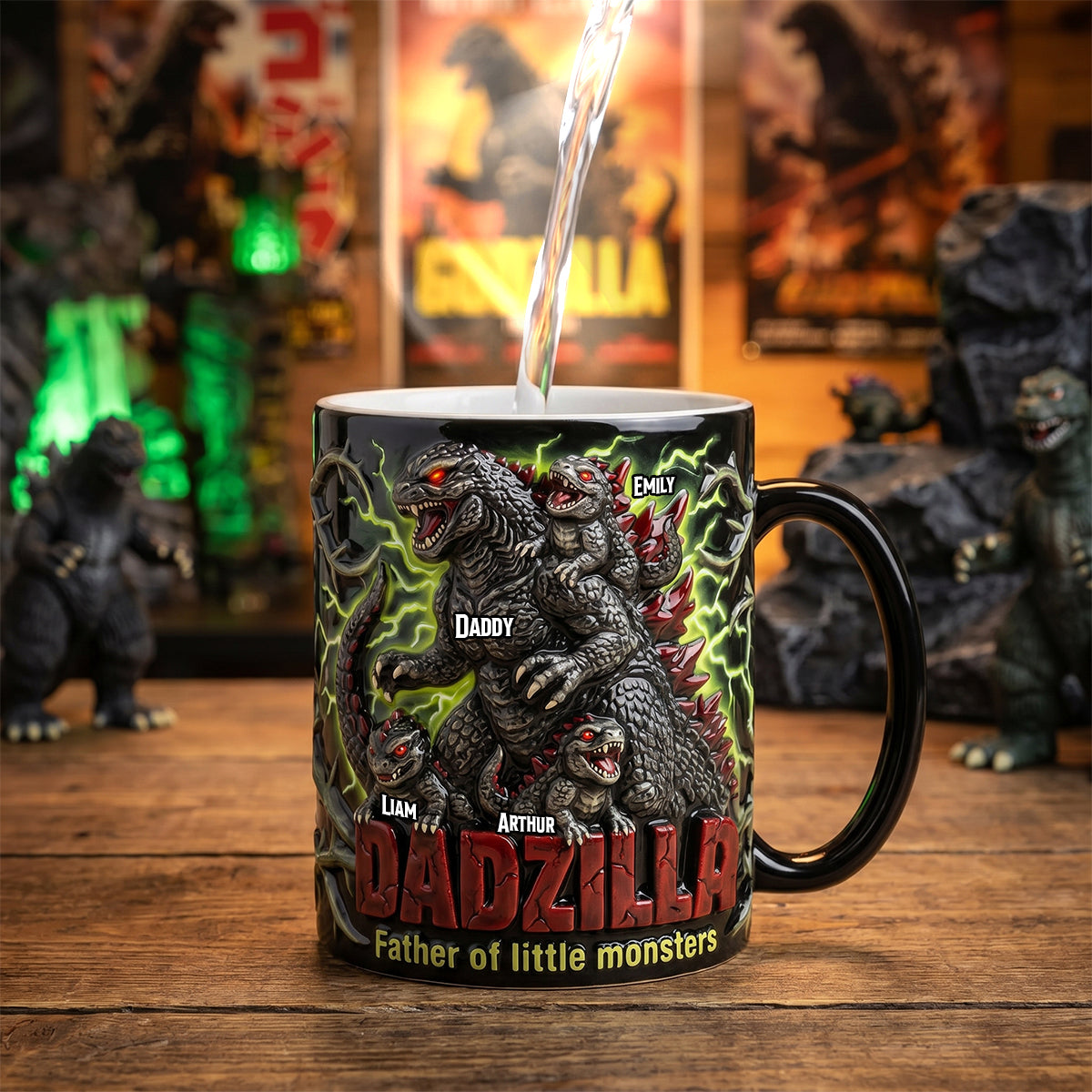 Giant Creature Dad Magic Mug - Personalized Gifts For Dads 01padh230526