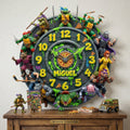 Retro Street Heroes Wall Clock - Personalized Gifts For Hero Lover Acrylic Hanging Wall Clock 06NATN130326