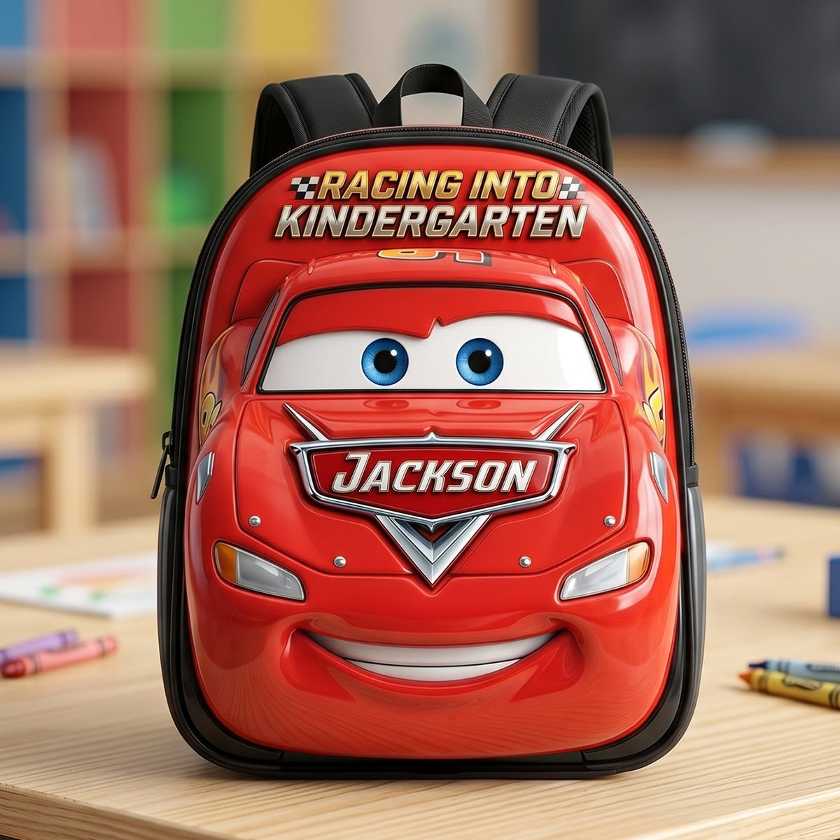 Racing Backpack - Personalized Gifts For Kids School Bag 05natn250626