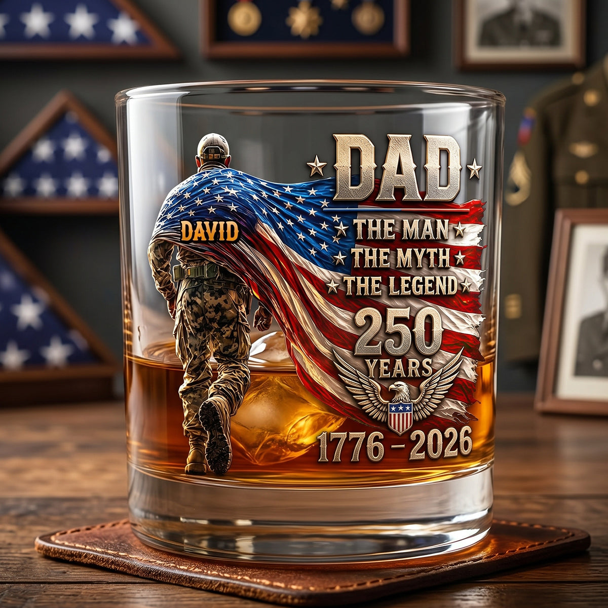 The Patriot Legend Glass Mug - Personalized Gifts For Dad 05HUTN190526