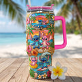 Couple Summer Vibes 40oz Tumbler With Handle - Personalized Gifts For Couples 02patn300626
