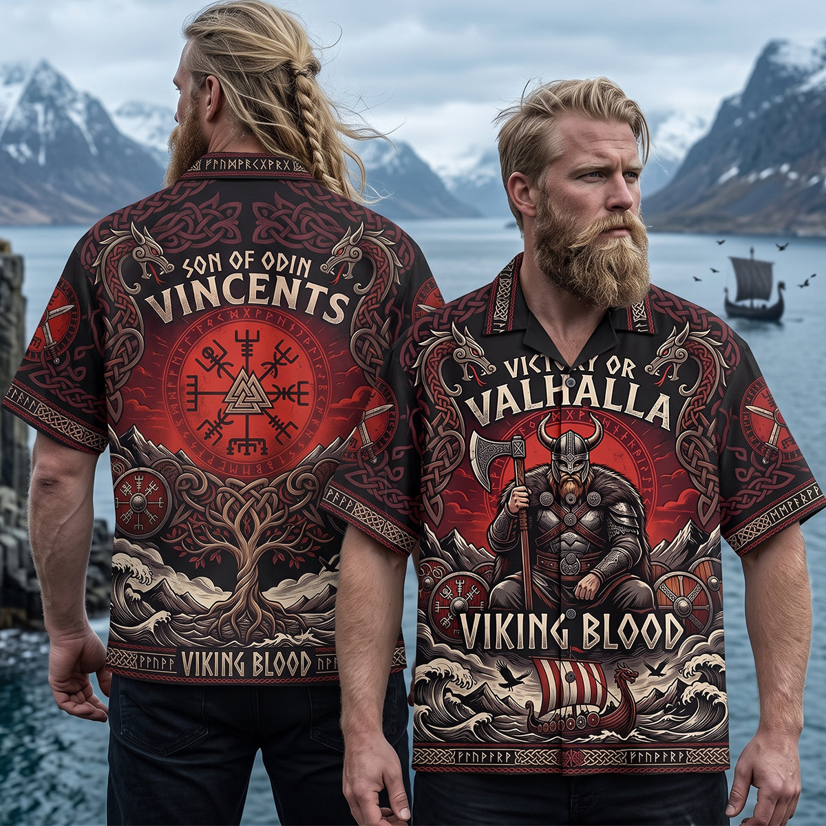 Viking Blood Hawaiian Shirt - Personalized Gifts 01patn170726