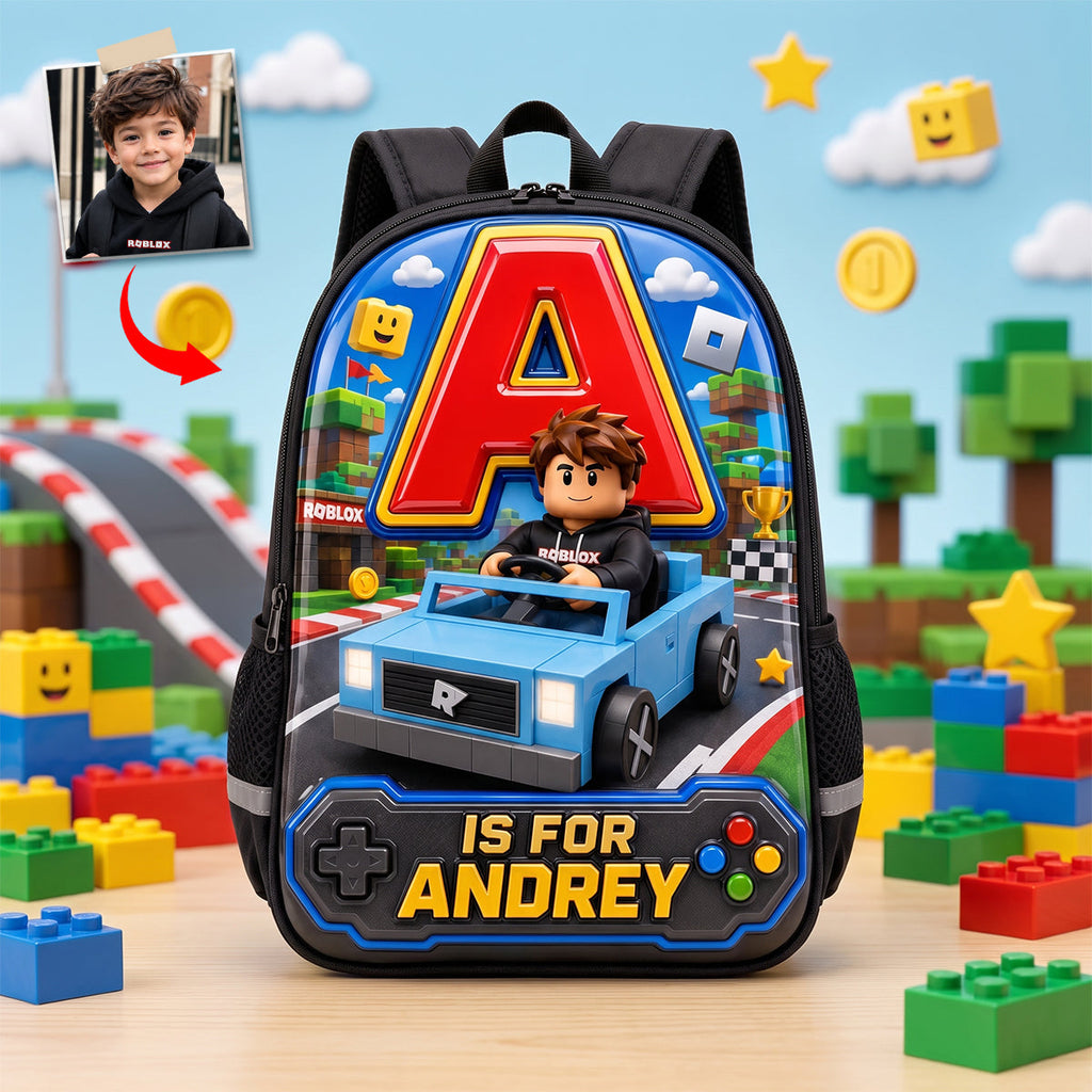 Racing To Back To School Day Shool Bag - Custom Photo Gifts For Kids 05qhdh080726