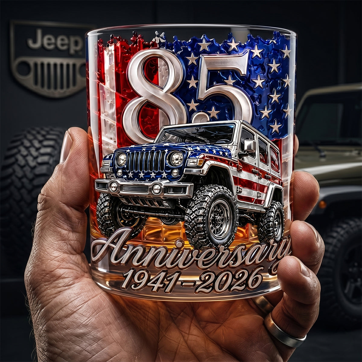 Celebrated 85th Anniversary Drinking Glass - Personalized Gifts 02padt290526
