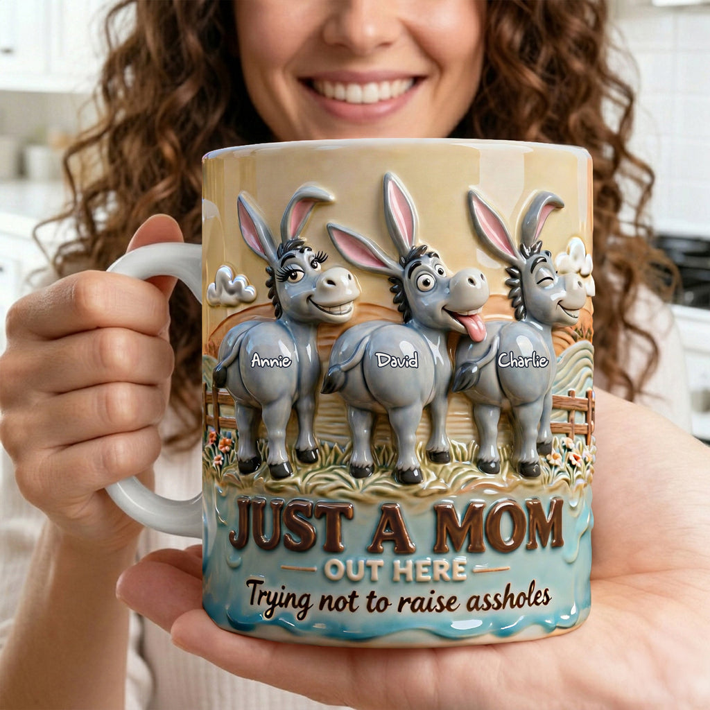 Fun Donkey Mom Coffee Mug - Personalized Gifts For Moms 02qhlu020326