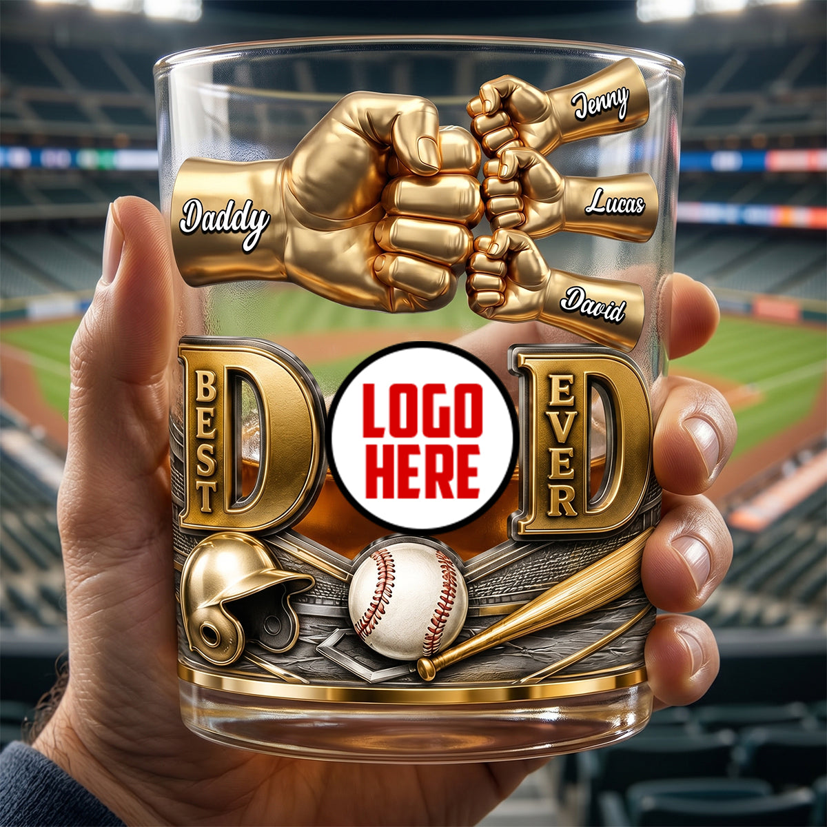 Legendary Baseball Dad Whiskey Glass - Personalized Gifts For Dad 02NATN220526
